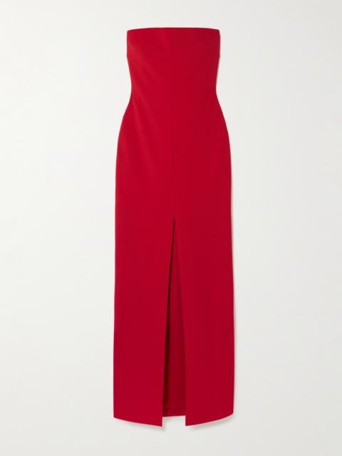 SOLACE LONDON Bysha Strapless Stretch-crepe Maxi Dress