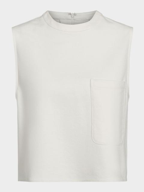 TWP Cropped Leather Muscle Tank
