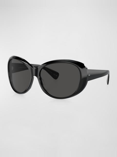 Oliver Peoples Maridan Acetate & Plastic Round Sunglasses