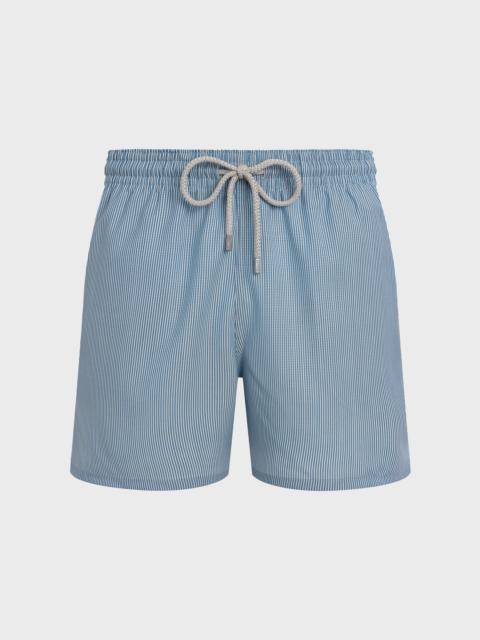 Vilebrequin MEN ULTRAFINE WOOL SWIM SHORTS MICRO RAYURES TAILORING