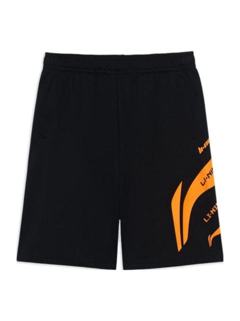 Li-Ning Li-Ning Graphic Shorts 'Black Orange' AKST647-1