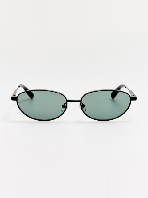 LINDA FARROW Alba Sunglasss in Matt Black