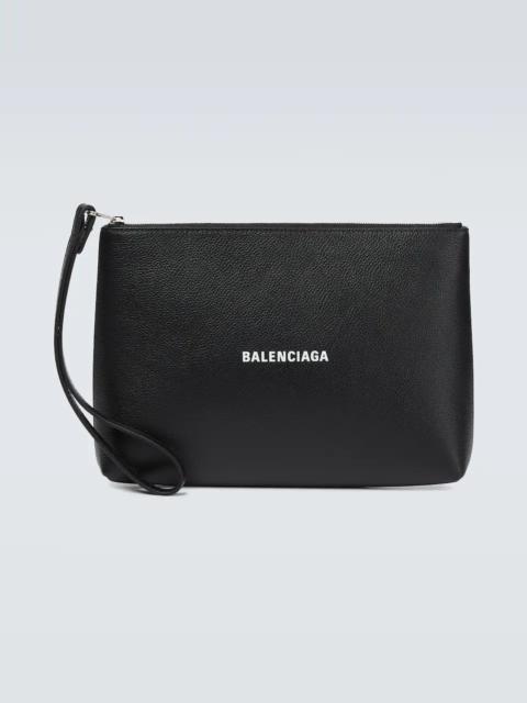 BALENCIAGA Cash leather pouch