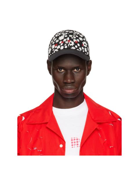 Marni Black & White Pop Fields Logo Cap