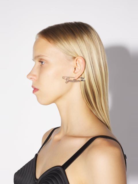 THE SILVER-TONE GAULTIER SAFETY PIN EARRING