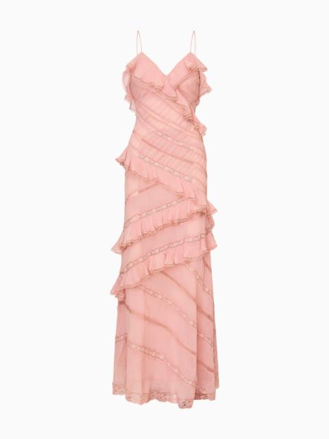LoveShackFancy Louie Chiffon Ruffle Maxi Dress