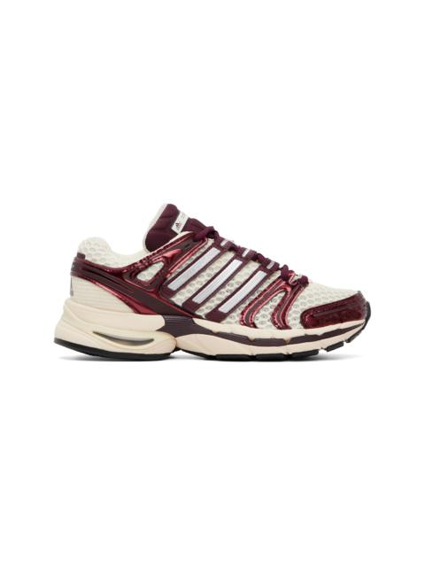 adidas Originals White & Burgundy Adistar Control 5 Sneakers