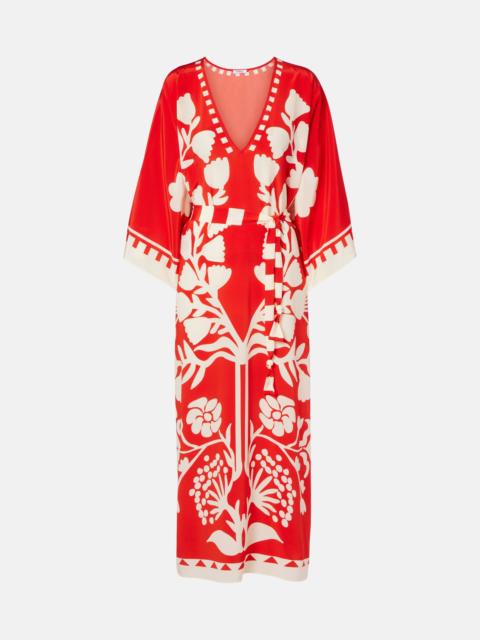 ERES Belted printed silk kaftan