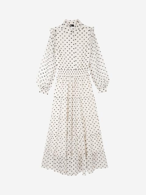 The Kooples ECRU HEART PRINT MAXI DRESS
