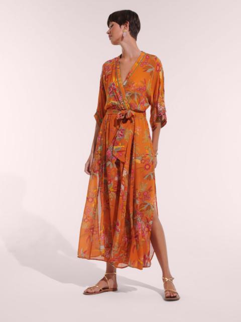 Long Dress Adha - Orange Leo Forest