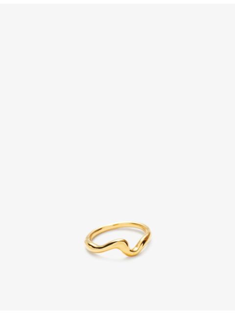 MISSOMA Molten Wave recycled 18ct gold-plated recycled sterling-silver ring