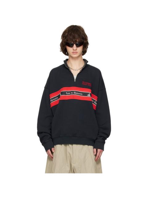 WILLY CHAVARRIA Black 'Casa de Chavarria' Gilroy Mock Neck Sweatshirt