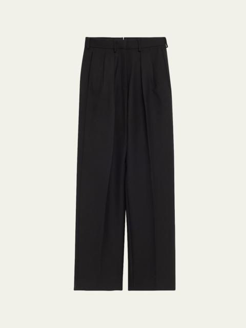 TOM FORD Pleated Wool-Blend Trousers