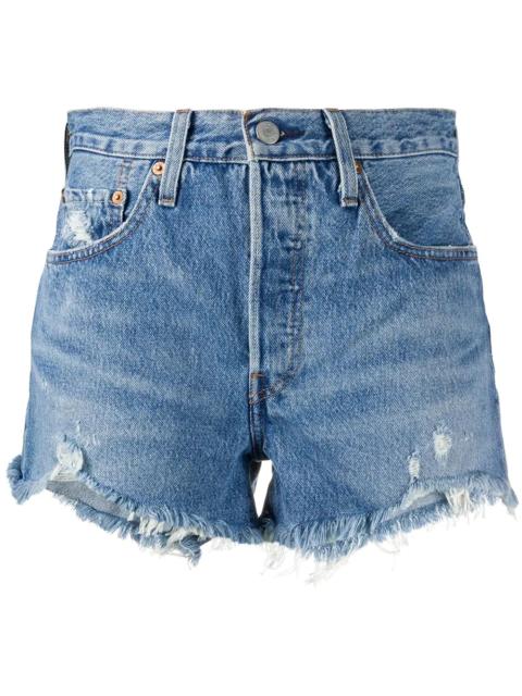 Levi's distressed jean shorts