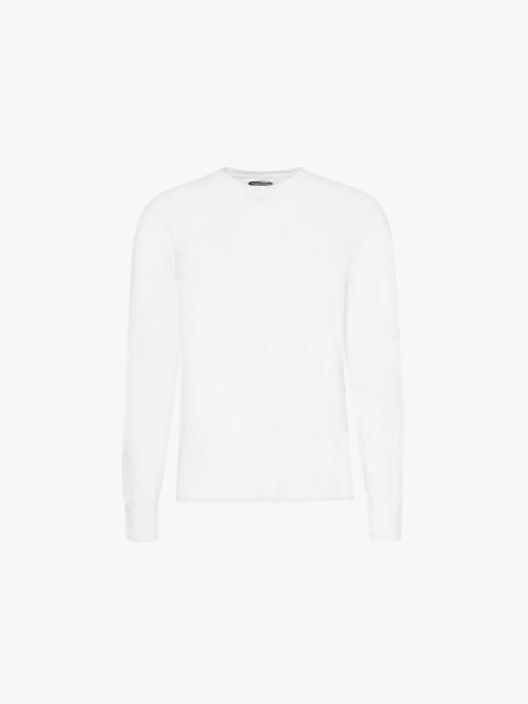 Crewneck long-sleeved jersey T-shirt