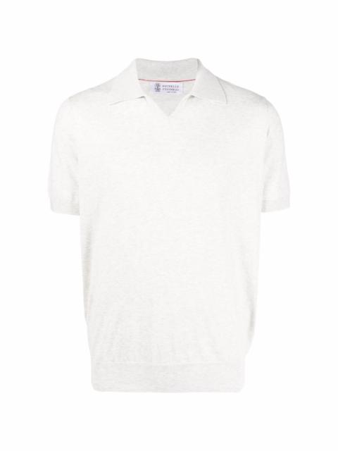 ribbed-trim polo shirt