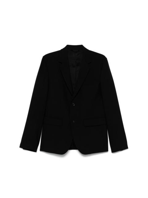 lettering-print single-breasted blazer