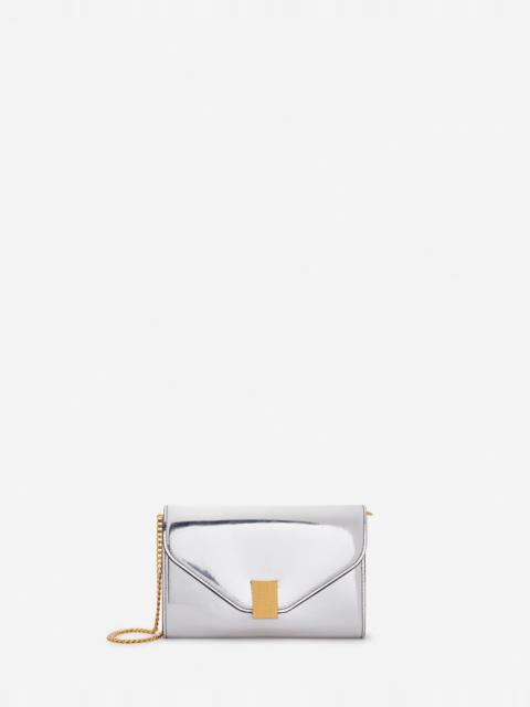 Lanvin CONCERTO WALLET ON CHAIN BAG IN METALLIC LEATHER