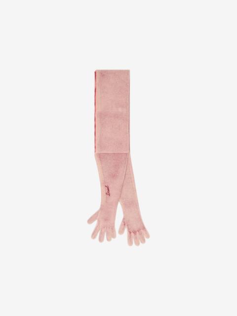 Diesel hybrid glove-scarf in two-tone wool