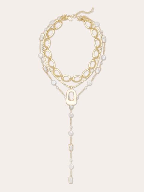 RAMY BROOK Elissa Pearl Lariat Necklace