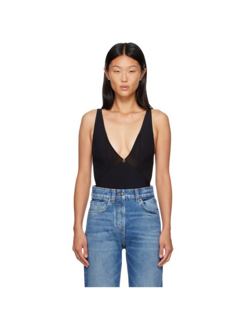 VERSACE Black V-Neck Bodysuit