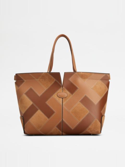 Tod's TOD'S DI BAG FOLIO IN LEATHER MEDIUM-SMALL - BROWN