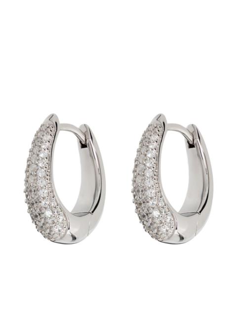TOM WOOD Liz Pave hoop earrings
