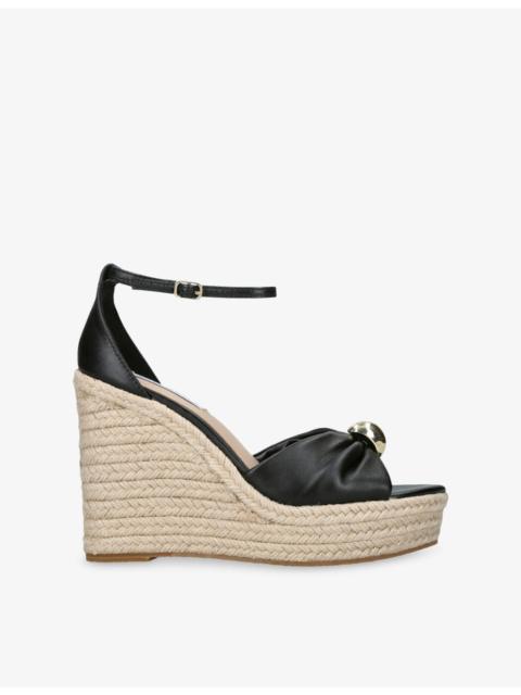 STEVE MADDEN Taliya Leather Wedge Sandals