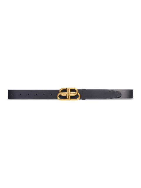 BALENCIAGA Men's BB Large Belt - Black