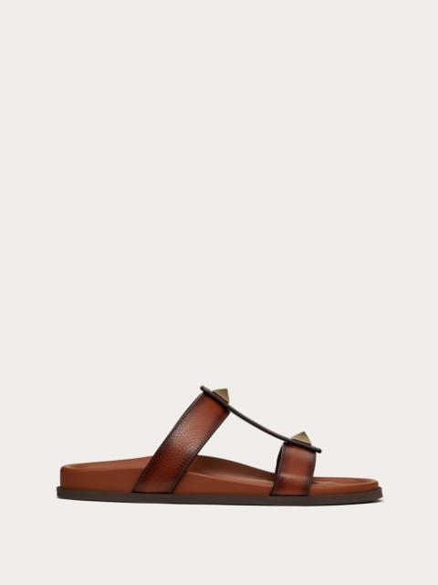 Valentino ROMAN STUD SLIDE SANDAL IN COWHIDE