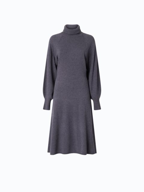 PINKO WOOL-BLEND TURTLENECK MIDI DRESS