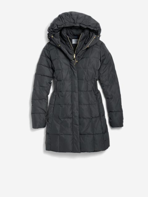 COLE HAAN Women's 32" Signature Hooded Taffeta Down Coat