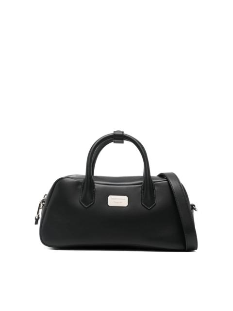 EMPORIO ARMANI Medium leather bowling bag