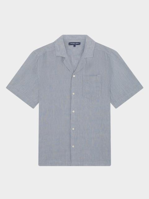 FRESCOBOL CARIOCA Men's Angelo Linen Short-Sleeve Shirt
