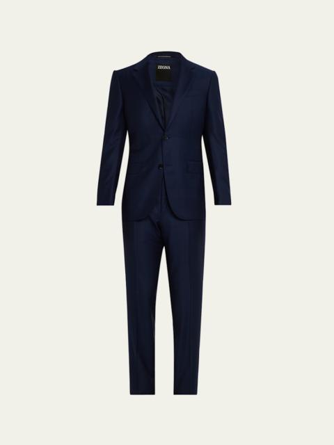 ZEGNA Men's Wool Tonal Check Two-Piece Suit