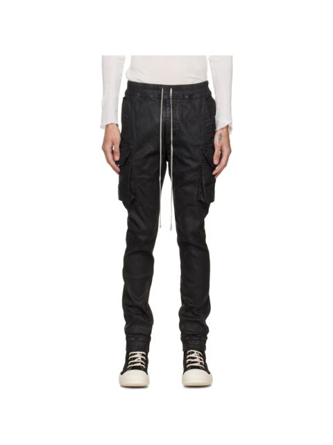 Rick Owens DRKSHDW Black Tower Mastodon Cut Denim Cargo Pants