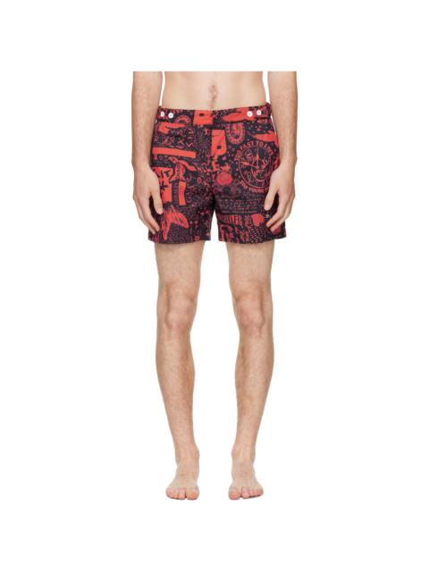 Vivienne Westwood Orange Classic Boxer Swim Shorts