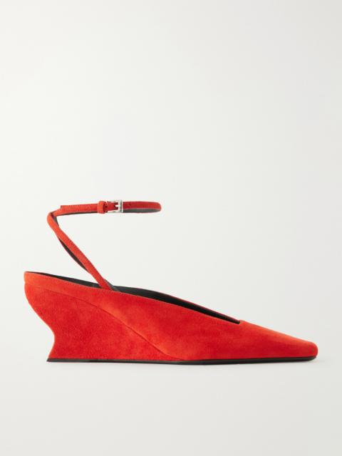 Alaïa Suede Wedged Mules