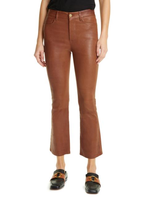 Le Crop Mini Boot Leather Pants