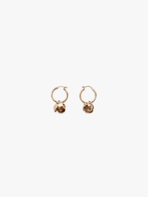 Victoria Beckham Exclusive Camellia Flower Hoop Earrings In Gold