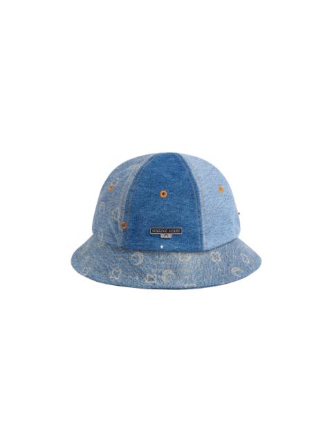 Regenerated Denim Moonogram Bell Hat