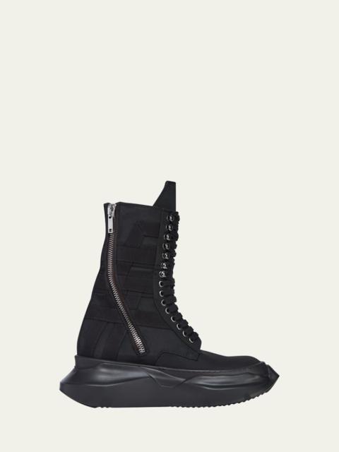 Rick Owens Men's Low Army Abstract Combat Boots