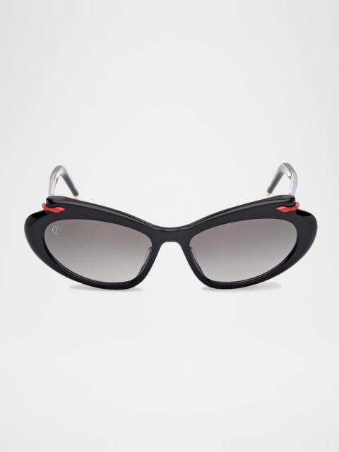 Christian Louboutin Miss Z Acetate Aviator Sunglasses