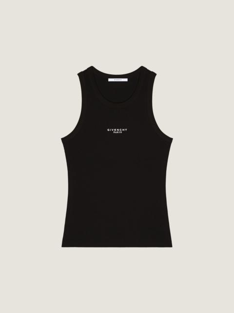 Givenchy SLIM FIT TANK TOP IN COTTON WITH GIVENCHY PARIS PRINT