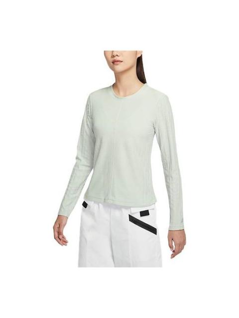 Nike (WMNS) Nike Sportswear Dri-FIT Adv Tech Pack Quick Dry Knitting Round-neck Sweateshirt Grey/Green Gr