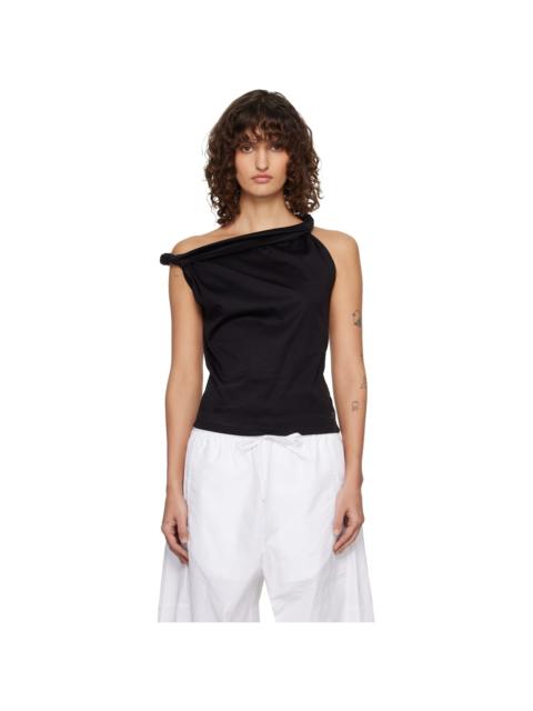 RÓHE Black Sculptural Cotton Silk Top