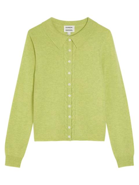 DAMSON MADDER. Damson Madder Voula Wool and Cashmere-blend Cardigan