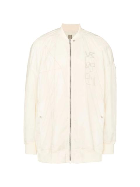 Rick Owens DRKSHDW embroidered logo bomber jacket