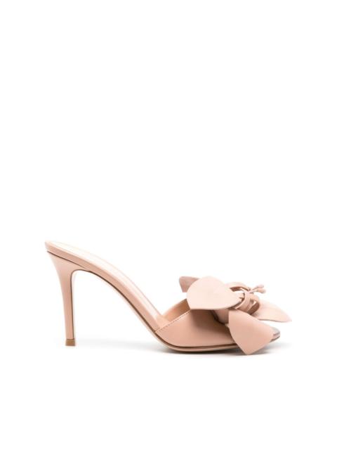 Gianvito Rossi floral-appliquÃ© leather mules