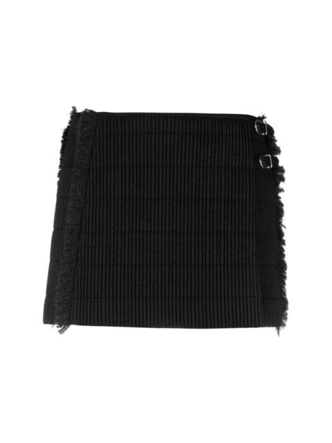 DURAZZI MILANO fringed quilted miniskirt